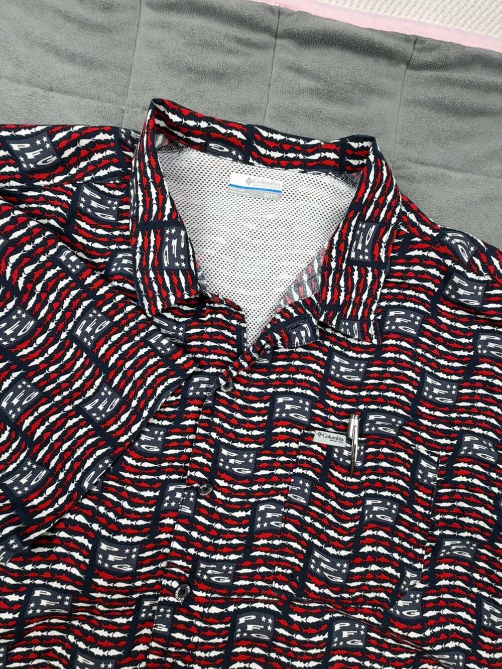 Columbia PFG Men's Trollers Best Short-Sleeve Button-Down Fishing Shirt 2X